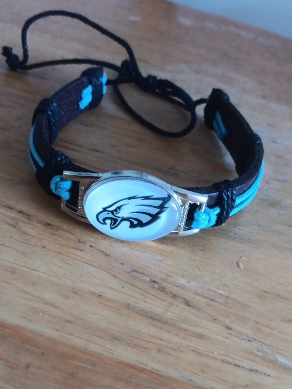 Eagles  Leather Bracelet with Eagles Emblem